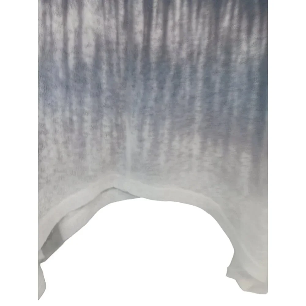 Women's Short Sleeve Tie-Dyed Tunic Top-MEDIUM-Casual Loose Fit-Long- Semi-Sheer - Picture 8 of 10